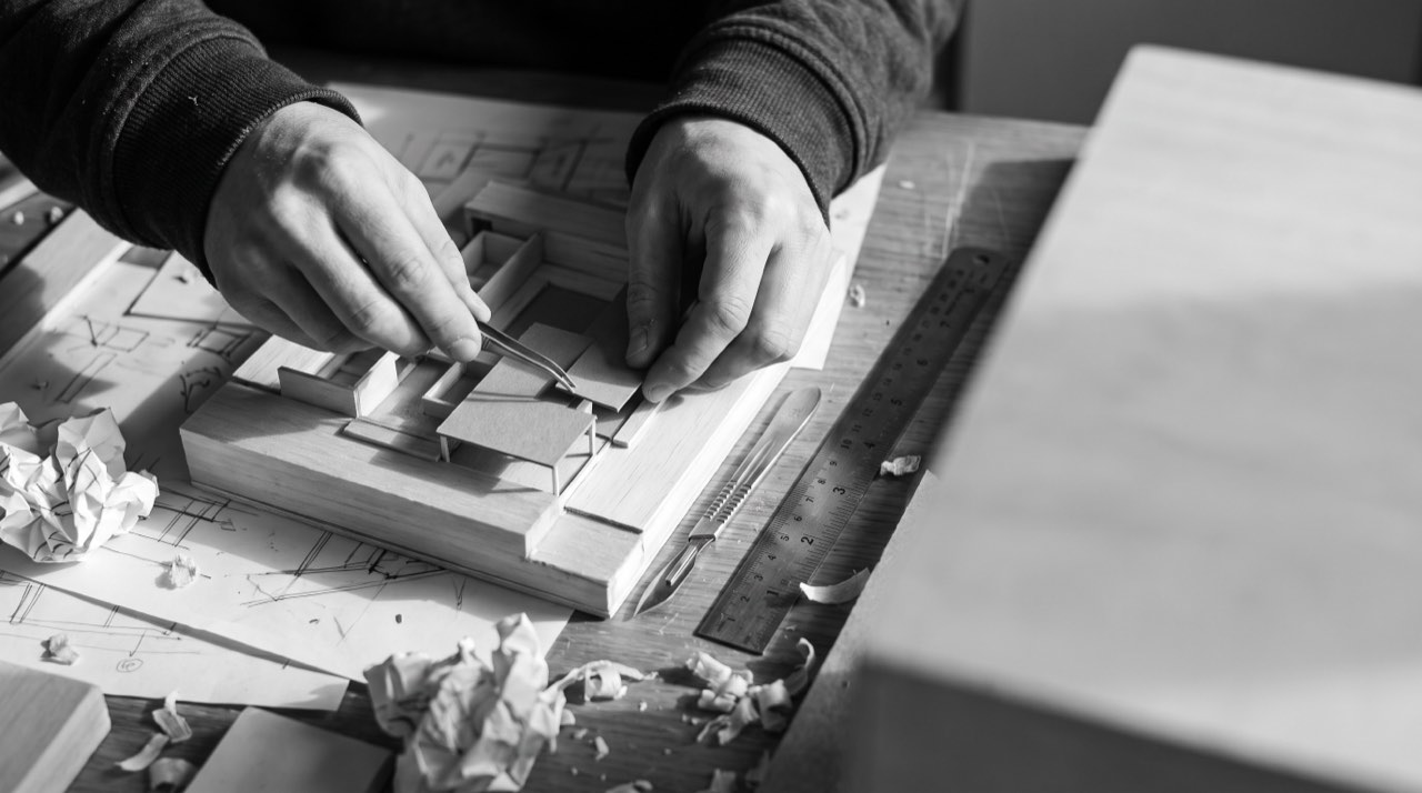 Hands and model, architecture