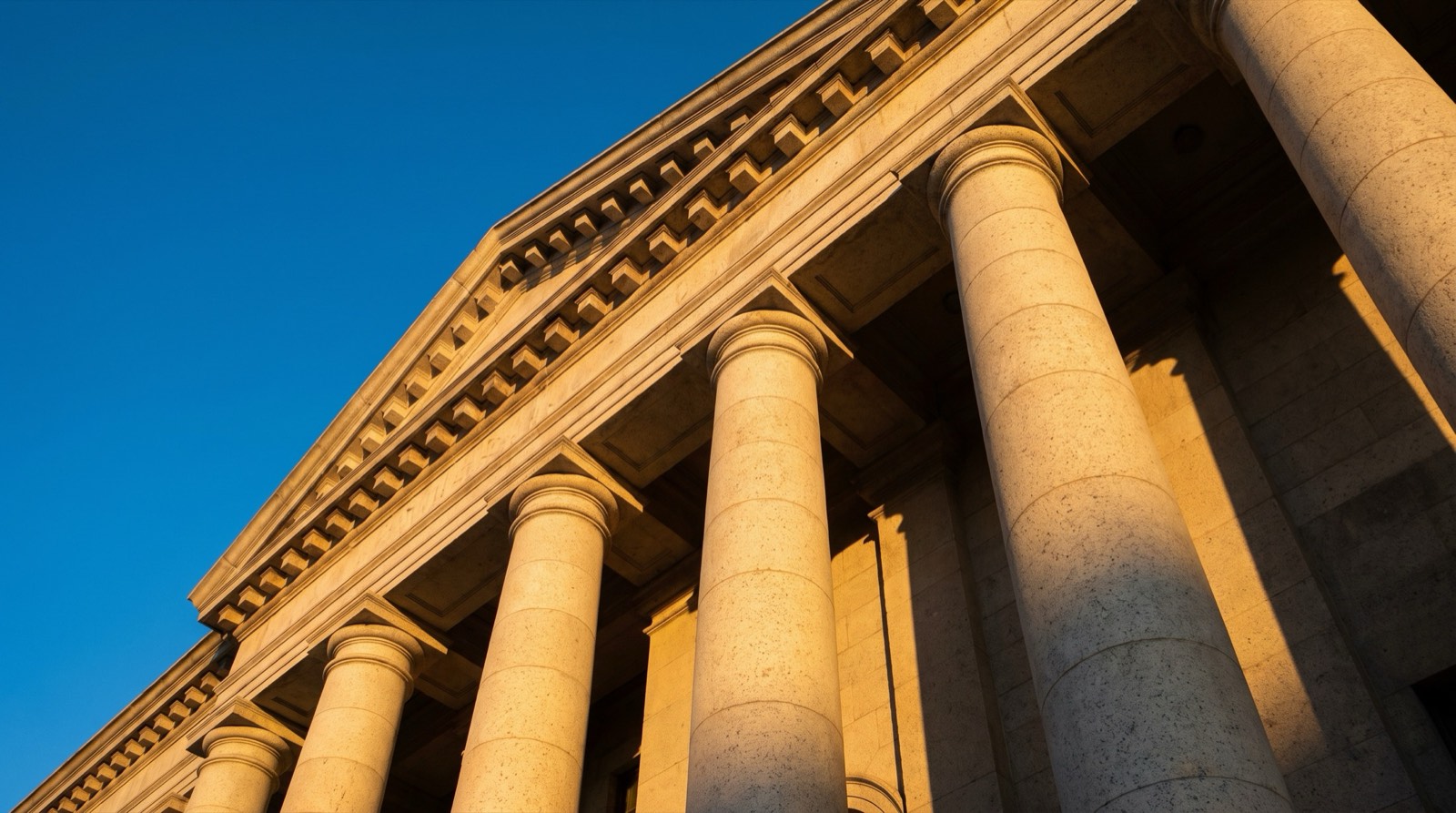 The county courthouse colonnade