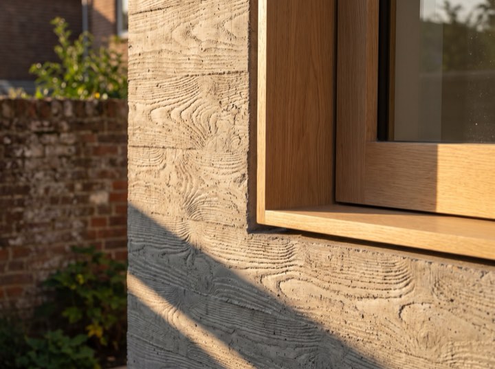 Concrete meets oak