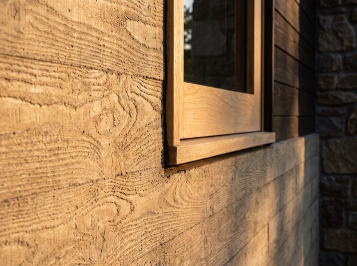 Concrete meets oak
