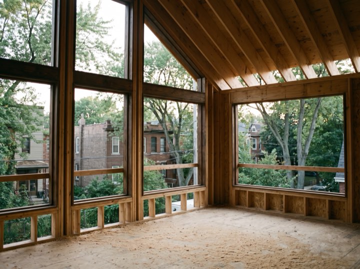 Framing the tall openings
