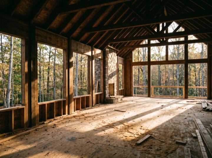 Framing the tall openings