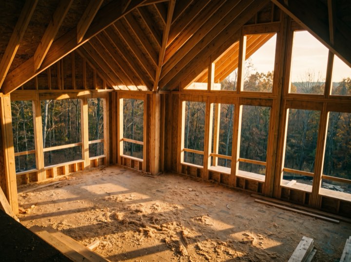 Framing the tall openings
