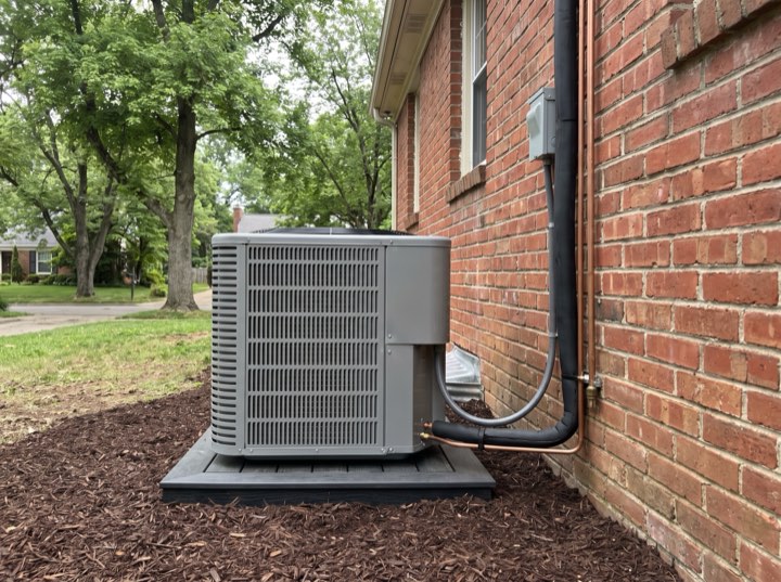 New condenser, set and levelled