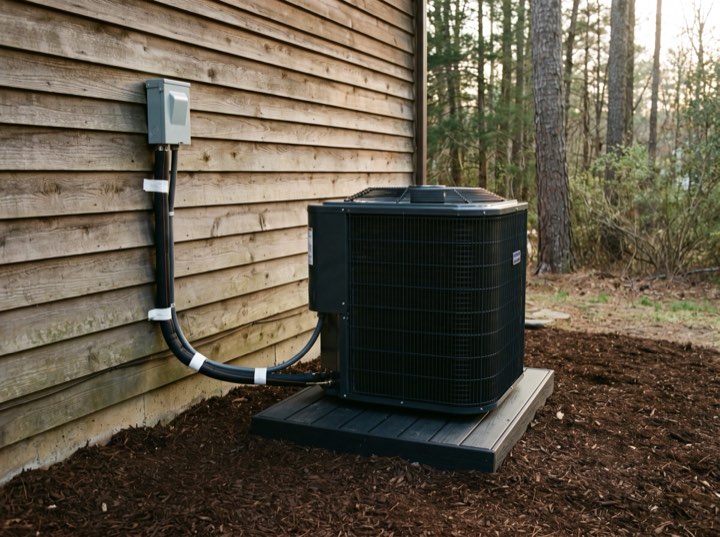 New condenser, set and levelled