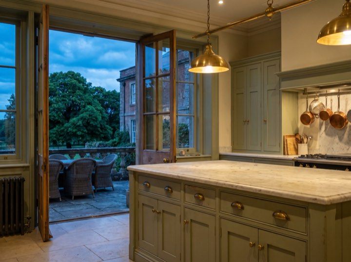 Kitchen at twilight