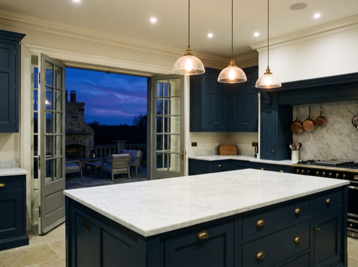 Kitchen at twilight