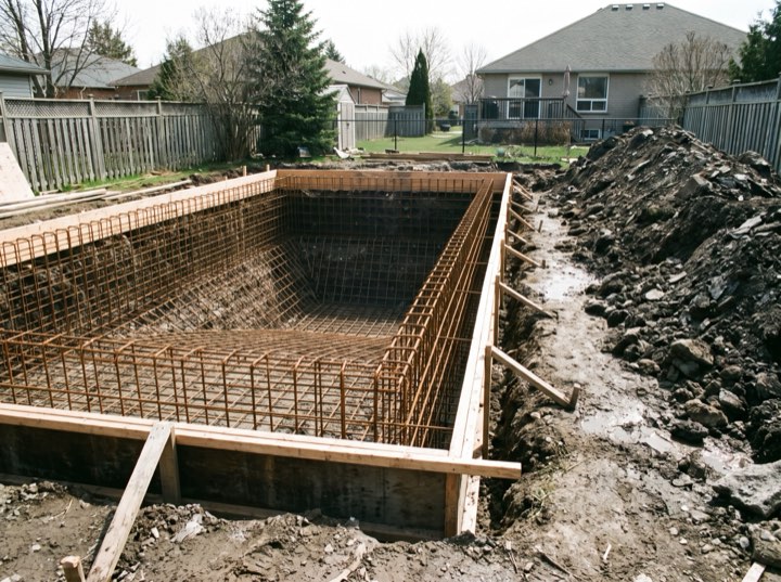 Steel tied, ready for gunite