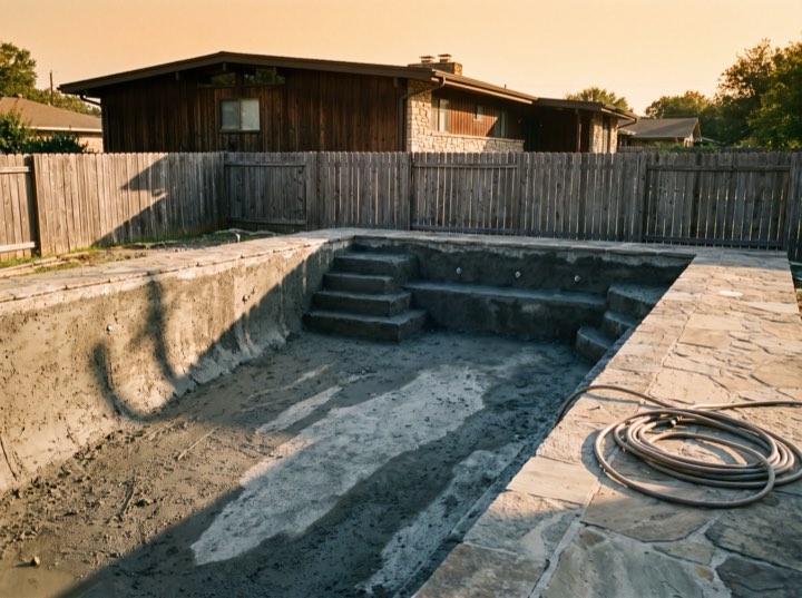 Gunite shell, shot in a day