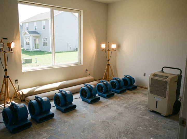 Air movers and dehumidifiers set